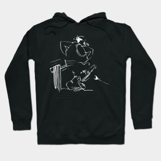 Cricket Player Illustration Hoodie